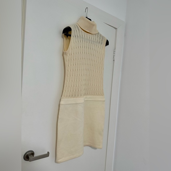 MaxMara sleeveless knit dress, gorgeous cream colour, 100% wool, size L - Picture 9 of 9